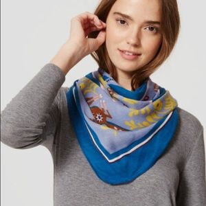 LOFT Rabbit Fox Printed Scarf Limited Edition
